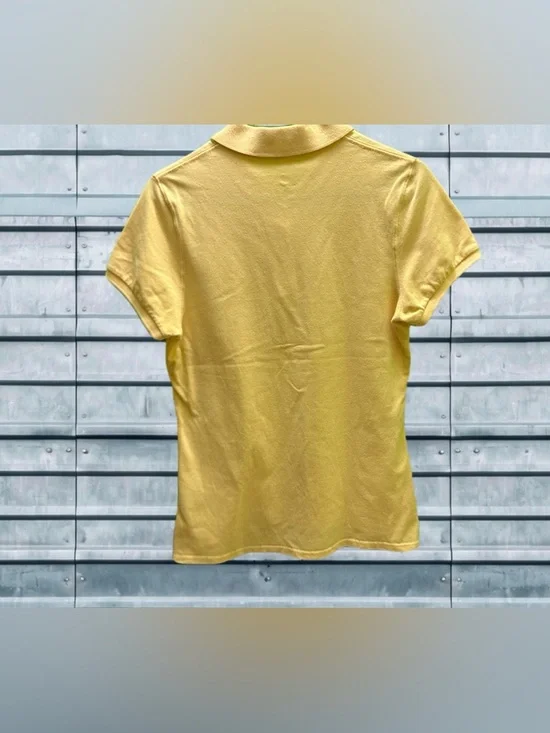 Disney Yellow Polo Women's Short Sleeve Top - Classic Collared Tee L - Picture 2 of 7